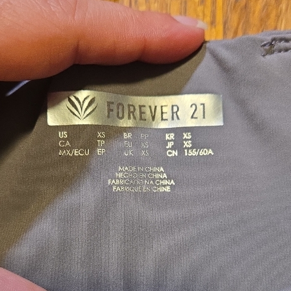 Forever 21 Women XS Gray Uplift Active High Waist Ankle Workout Yoga Leggings - Picture 2 of 11